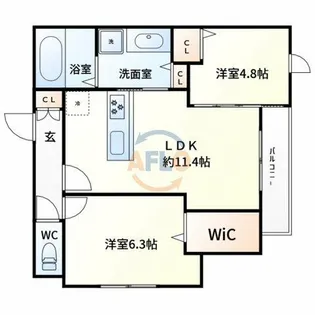 ロイズパレス中百舌鳥WEST【3階】の間取り