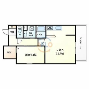 ロイジェント玉川【2階】の間取り