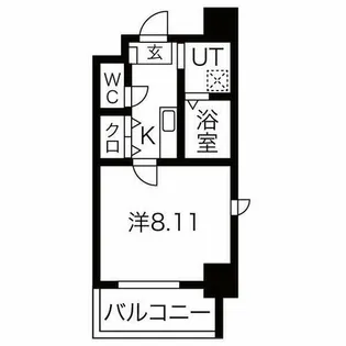シャンポール内田橋【2階】の間取り