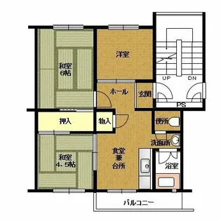 兵庫県公社 伊川谷(3)4号棟【4階】の間取り