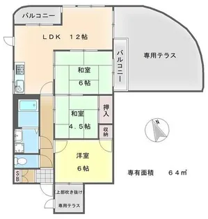 アルカサール葉山【1階】の間取り