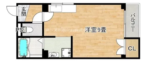 熊野ハイツ【201号室】の間取り