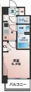 ララプレイス大阪福島アビリテ【6階】の間取り