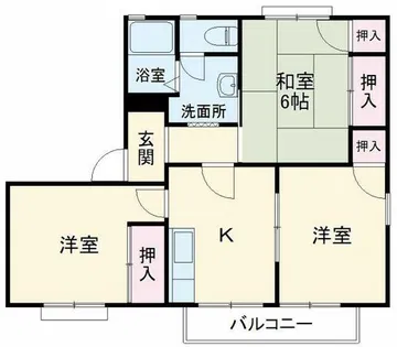 シヤンボール角谷Ⅱ【B101号室】の間取り