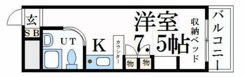 ラ・パルフェ・ド・アフェール【7階】の間取り