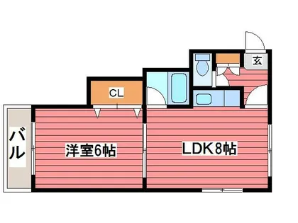 プルーデンス西岡【4階】の間取り