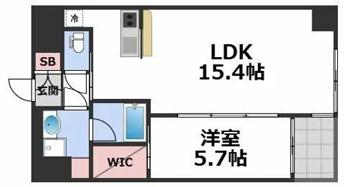 プレジオ長田【7階】の間取り