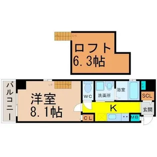 Gstyle栄東【4階】の間取り