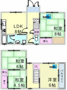 兵庫県明石市朝霧南町4丁目【一戸建】の間取り