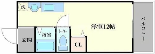 フラッグス肥後橋【4階】の間取り