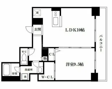WOB新町【10階】の間取り