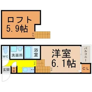 メゾン・ド・クレイン【1階】の間取り