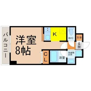 プルミエ志賀本通【8階】の間取り
