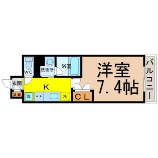 レーベスト平安【8階】の間取り