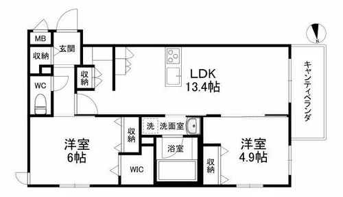 ビブレ アンサンブル【3階】の間取り