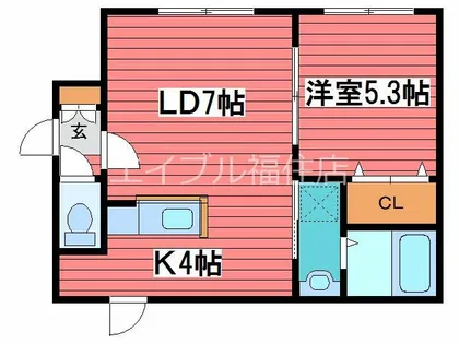 ルミエール西岡【1階】の間取り