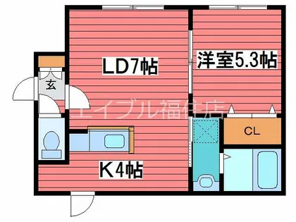 ルミエール西岡【1階】の間取り