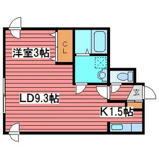 グランメール月寒中央【206号室】の間取り