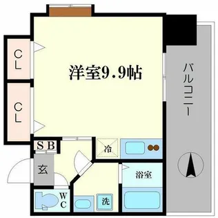 アスリート本町リバーウエスト【7階】の間取り