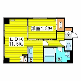 藤井ビル北11条【6階】の間取り