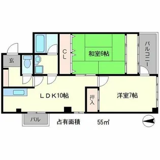 レジデンス岡崎【5階】の間取り