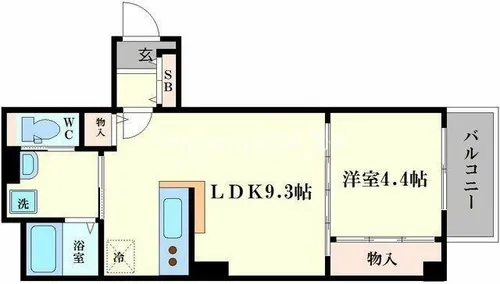 Plaisir deux京町堀【4階】の間取り