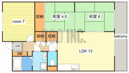 アルコ・ラ・カーサ佃町Ⅱ【5階】の間取り
