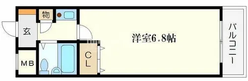 シティアリーナ阿波座西【4階】の間取り