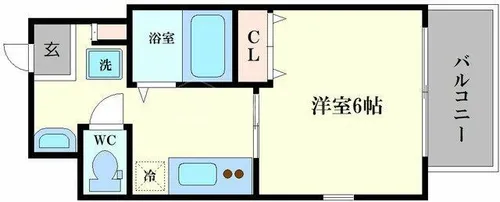 HERITAGE夕陽丘【6階】の間取り