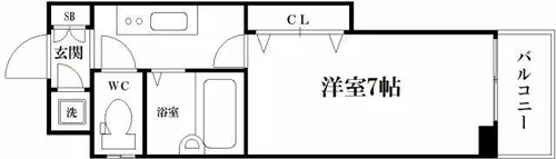 メディカル瓦屋町【1001号室】の間取り