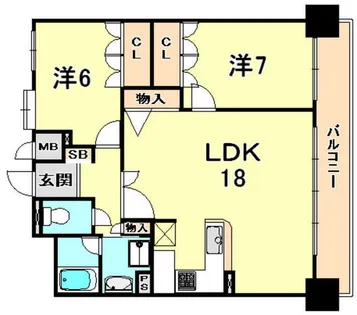 リーガル神戸下山手【8階】の間取り