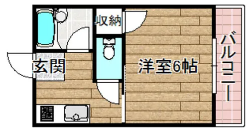 1Kの間取り画像