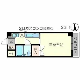 グランディール堤【5階】の間取り