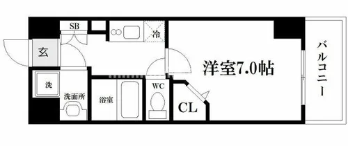 J-BRIGHT UMEDA KITA【803号室】の間取り