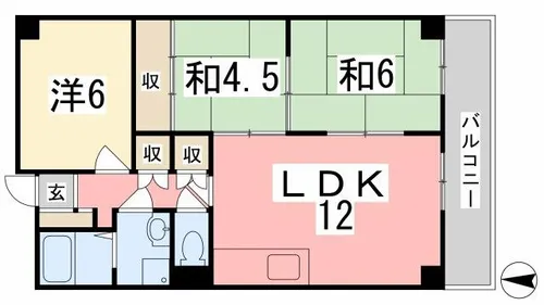 アルコ・ラ・カーサ佃町Ⅱ(OR)【502号室】の間取り