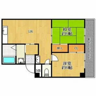 レクシア九条【4階】の間取り