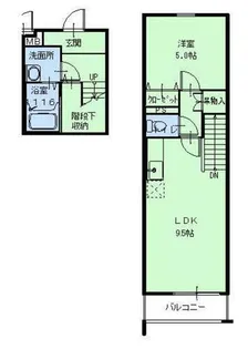 大阪府守口市南寺方南通2丁目【タウンハウス】の間取り