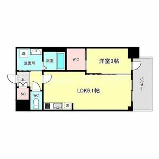 GENOVIA大阪大正【4階】の間取り