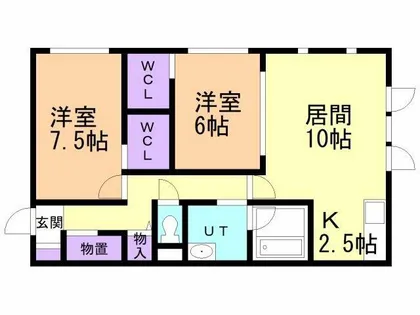 OPUS室蘭【101号室】の間取り