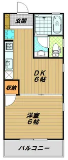 1DKの間取り画像