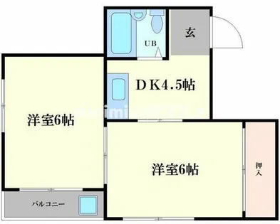 夕凪ハイツ【2階】の間取り