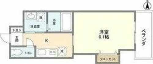 エルメディオ千種【8階】の間取り