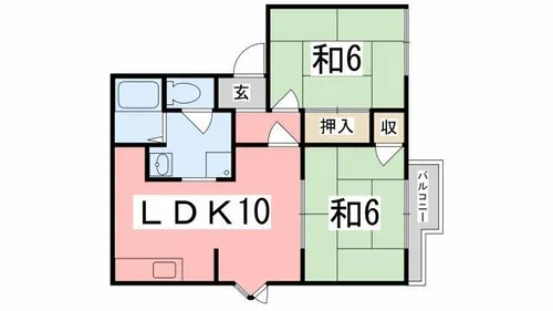 サングリーンハイツA棟【201号室】の間取り