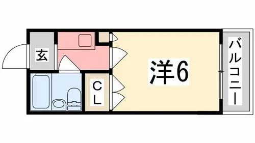 コーポ明日香【1-B号室】の間取り