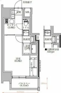 TENAS泉(テナス泉)【12階】の間取り