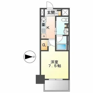 パークアクシス名古屋山王橋【8階】の間取り