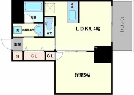 WAVE ON HORIE TOWER【11階】の間取り