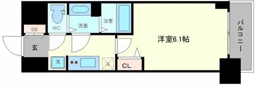 プレサンス難波マジョリティ【2階】の間取り