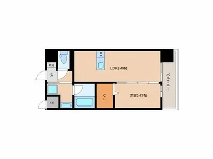プレジデンス ザ 小倉【11階】の間取り