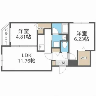 シエル麻生【2階】の間取り